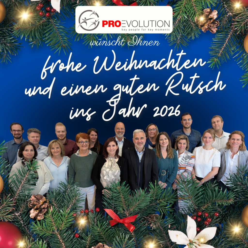 Proevolution wünscht Ihnen frohe Weihnachten und einen guten Rutsch ins Jahr 2026